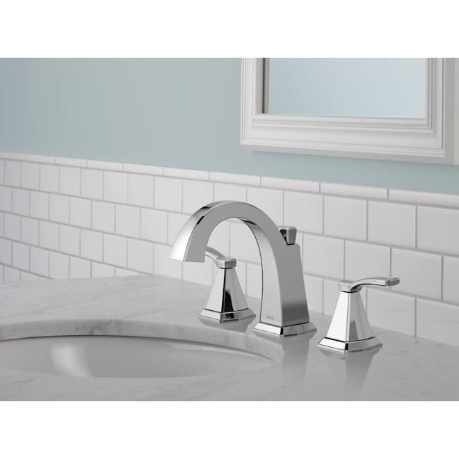 Delta Flynn Two Handle Widespread Bathroom Faucet  - Metal 8-in Chrome