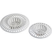 Master Plumber 2 3/8-in and 3 1/4-in White Plastic Strainers