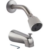 Master Plumber Tub and Shower Faucet Kit with Brushed Nickel Finish