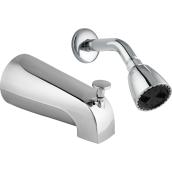 Master Plumber Shower Head and Bathtub Spout in Chrome Finish