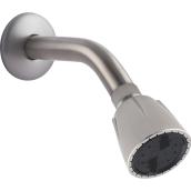Master Plumber Brushed Nickel Finish Shower Head with Flange