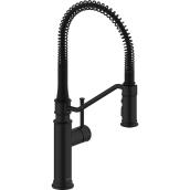 Delta Prodeco Industrial Kitchen Faucet  with 1 Handle and Spring Pull-Down Spout - Matte Black