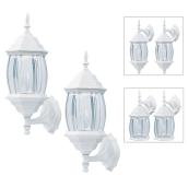Canarm Portland 2-Pack 17-in White Metal Outdoor Wall Lantern