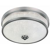 Plafonnier de 14" à 2 lumières, Edge, étain brossé
