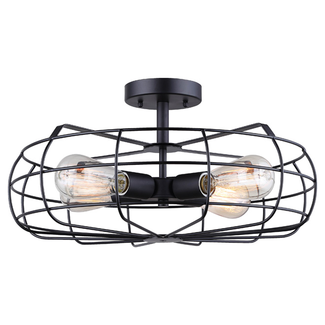 Canarm Anaelle Semi Flush Ceiling Light 4 Lights Black