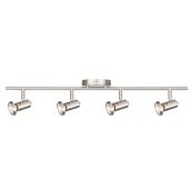 Canarm Rene Bar Light Fixture - 4 Tracking Heads - Brushed Nickel - MR16 50-W GU10 Bulbs (Not Included) - Dimmable