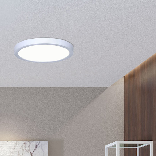 Canarm White Modern/Contemporary LED Flush Mount Light