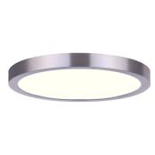 Canarm 1-Pack 11-in Brushed Nickel Modern/Contemporary LED Flush Mount