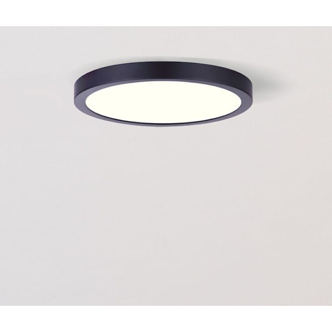 Canarm 11-in 15 W Black Matte Acrylic Modern/Contemporary LED Flush Mount Light