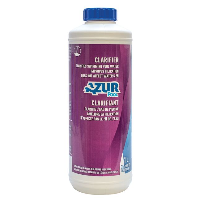 Clarifiant liquide Azur pour eau de piscine, 1 litre