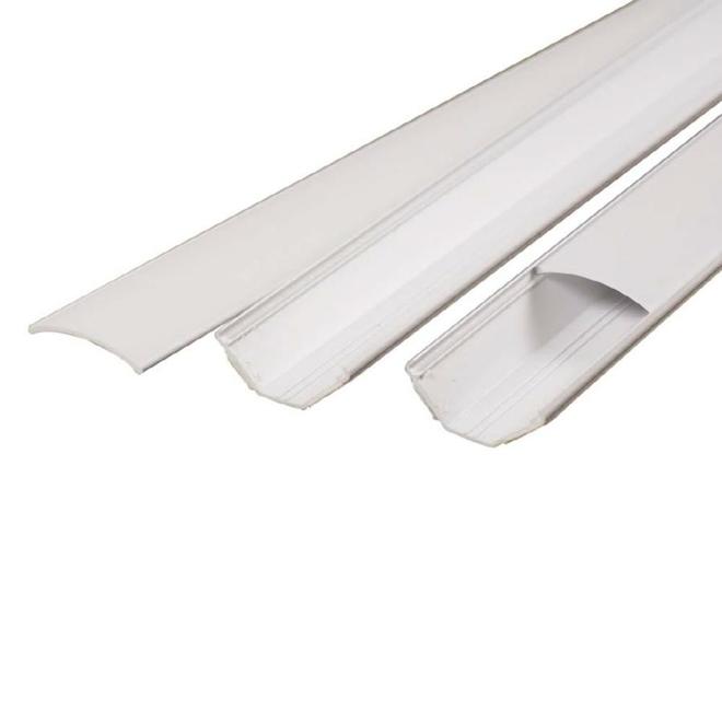 Wiremold 2-in x 60-in Low-Voltage White Cord Cover C40