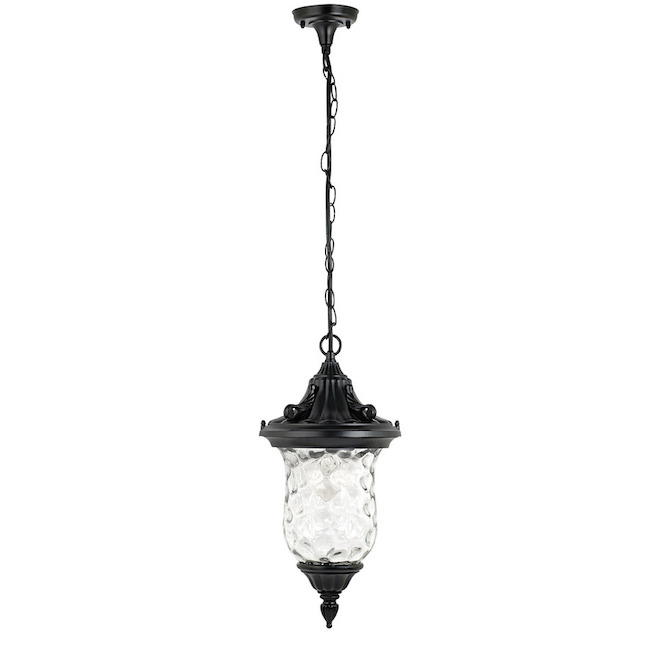 Globe Electric Outdoor Ashford Matte Black Pendant Light 60W