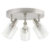 Globe Electric Eden 8.6-in Brushed Nickel Finish Mount Light, 40W