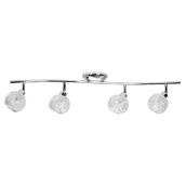 Luminaire sur rail à 4 lumières, 28.74 po, chrome