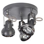 Plafonnier à 3 lumières Lawrence Grey, 50 W