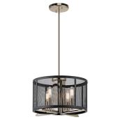 Pendant Light - 4 Lights - Chrome/Matte Black