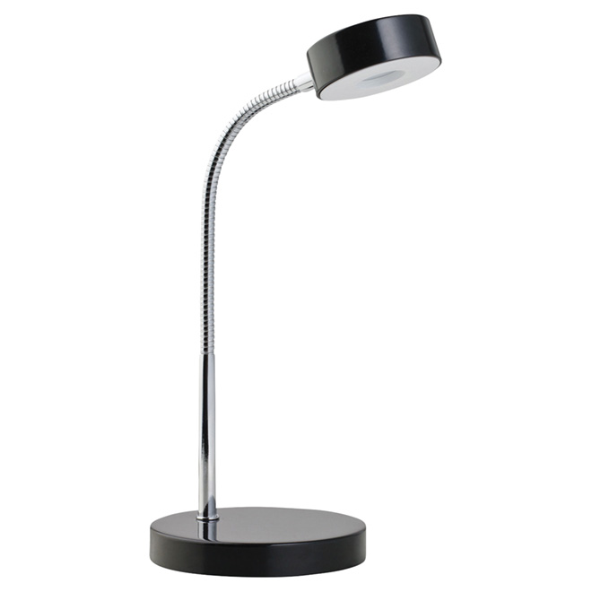 Gooseneck Desk Lamp - 5W LED - Black/Chrome