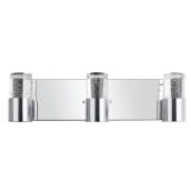 Globe Electric Perrier 3-Light Chrome Wall Sconce with Seeded Glass Shades