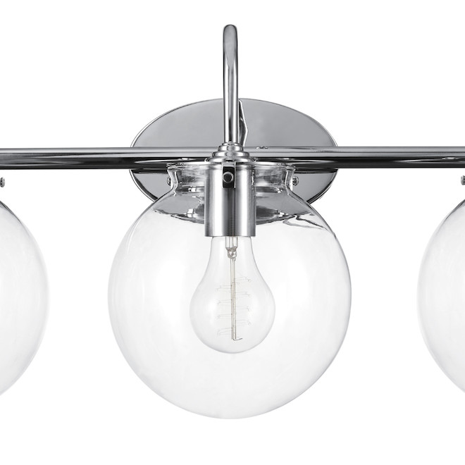 Globe Electric Milan 26-in 3-Light Chrome Wall Sconce