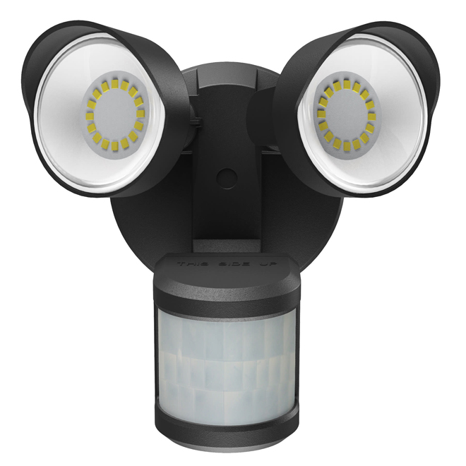 Globe Electric 22-W Security Floodight with 2 Lights and Motion Sensor - Black