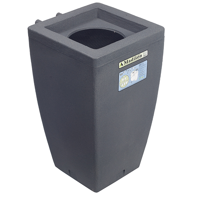 ALGREEN Madison Rain Barrel 49 gal Polyethylene Taupestone 84804