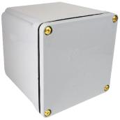 Grey PVC Junction Box 4 x 4 x 4 Inch