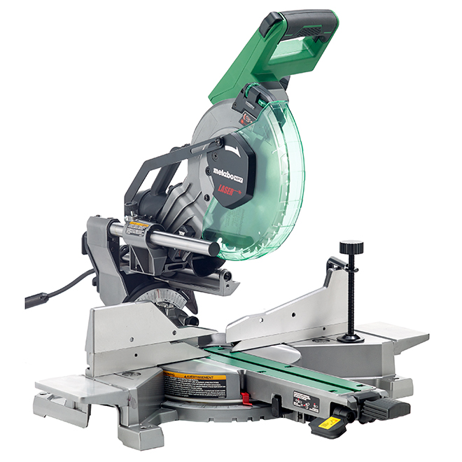 Compound Dual Bevel Mitre Saw with Laser - 10" - 3800 RPM