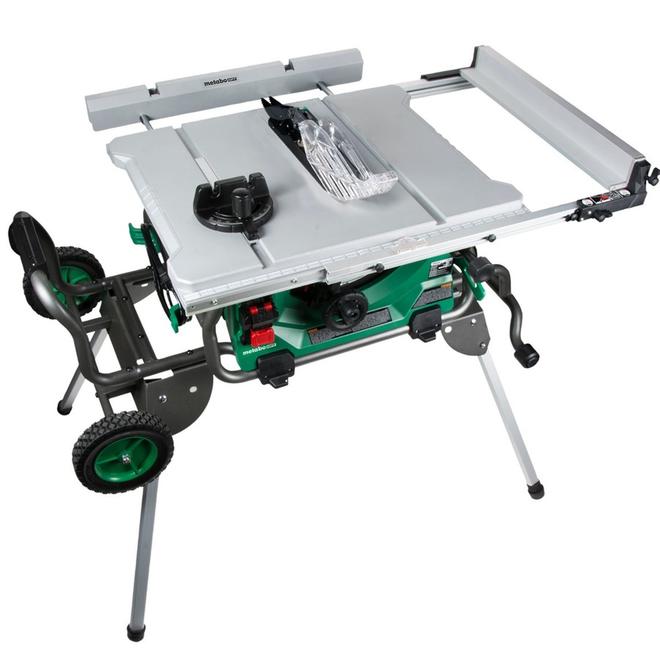 Metabo HPT 10-in 15 A Jobsite Table Saw with Rolling Stand