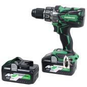 Metabo HPT MultiVolt 36-Volt 1/2-in Hybrid Hammer Drill Kit with Batteries and Charger - 2100 RPM - Variable Speed