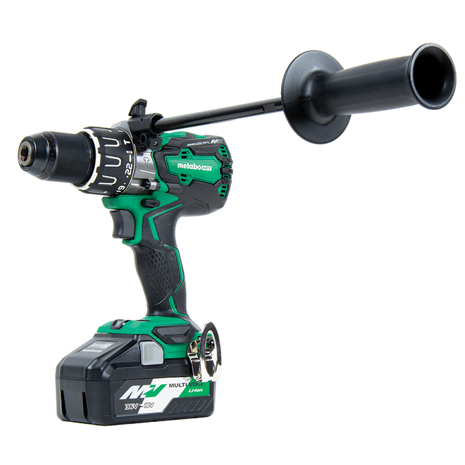 Metabo HPT MultiVolt 36-Volt 1/2-in Hybrid Hammer Drill Kit with Batteries and Charger - 2100 RPM - Variable Speed