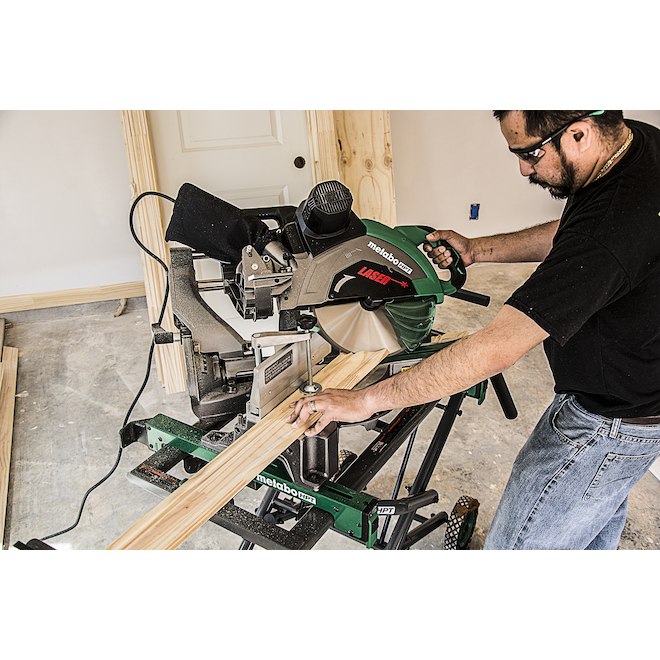 Metabo HPT Dual Bevel Sliding Mitre Saw with Laser - 12-in - Aluminum