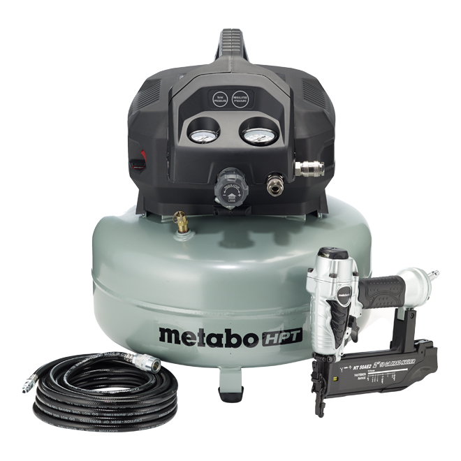 Metabo HPT Air Compressor - 6-gal. - 150 psi - Green and Black