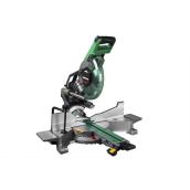 Metabo HPT Dual Bevel Sliding Folding Compound Mitre Saw with Laser Marker - 10-in - 15 A