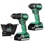 Metabo HPT 18V Cordless Impact Driver and Drill Kit with Lithium-Ion Batteries and Charger