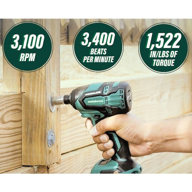 Metabo HPT 18V Variable Speed Brushless Cordless Impact Driver (2-Battery)