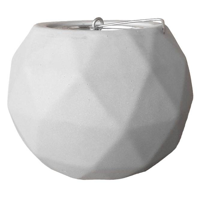 Paramount White Ceramic Geometric Patterned Decorative Outdoor Burner