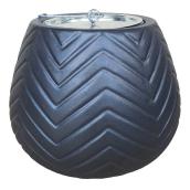 Paramount Ceramic Tabletop Gel Fuel Fire Pit with Chevron Pattern