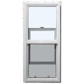 All Weather Windows PVC Single-Hung Window - Grey - Low-E Glass - 29-1/2-in W x 59-in L x 3-1/4-in D