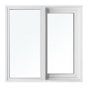 All Weather Windows Dual-Pane Sliding Window in White PVC - 40 x 48-in