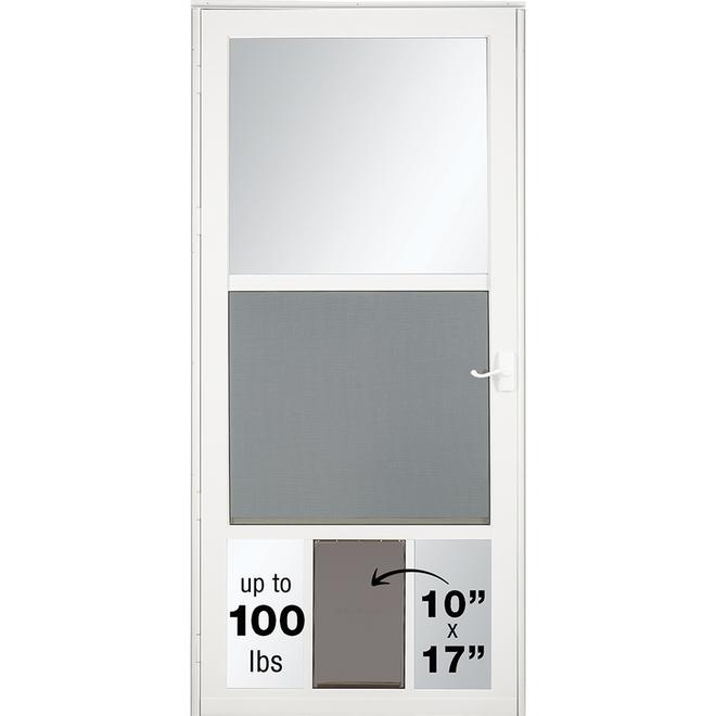 LARSON Pet View White 34-in Storm Door