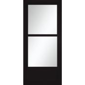 Contre-porte Tradewinds Larson, 32 po x 81 po, semi-vitrée, aluminium, noir