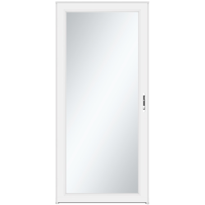 Contre-porte Larson entièrement vitrée 36 po x 81 po blanc