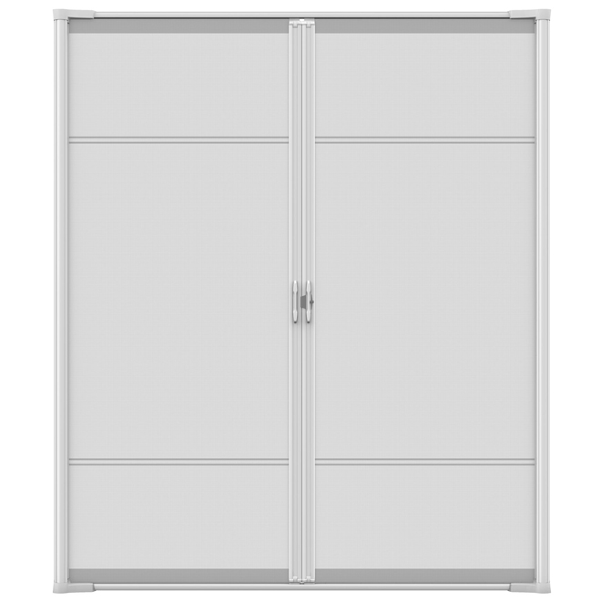 Moustiquaire rétractable pour portes doubles Brisa Larson 72 x 80 po, blanc