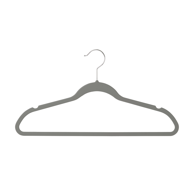 Neatfreak Rubberized Hangers for Clothing - 17.5-in - 50/Pack Grey