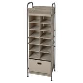 Neatfreak Vertical Storage Unit - 12-Compartment - 17.7-in W x 13.5-in D x 50.7-in H - Light Brown