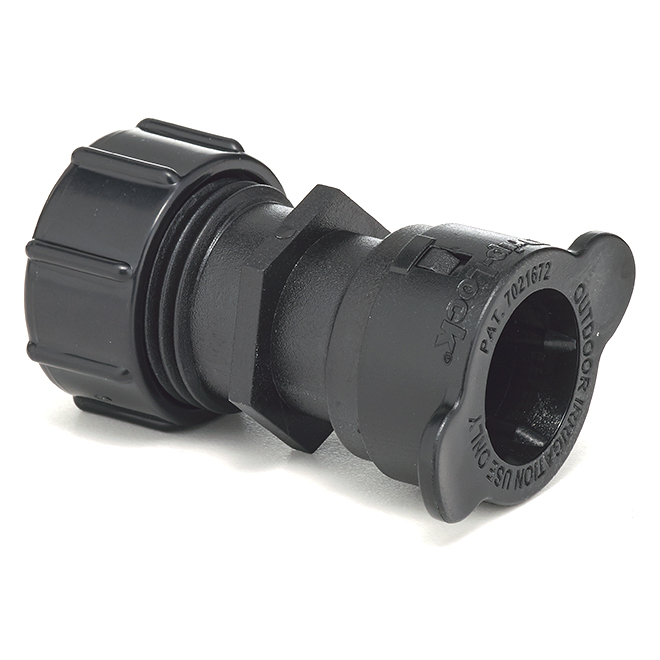 ORBIT DripLock End Cap ABS 1/2" Black 67498D RONA