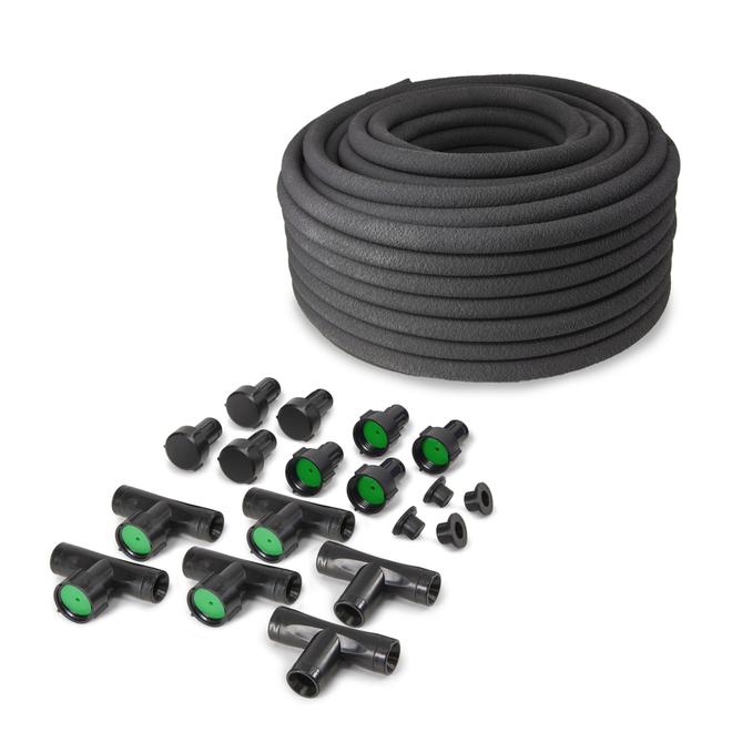 Orbit 100-ft x 3/8-in 60 PSI Black Coiled Rubber Roots Watering System