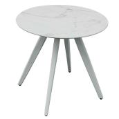 Table de patio ronde, fini marbre, 29