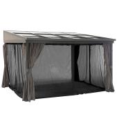Moustiquaire pour abri-soleil Allen + Roth de 10 pi x 12 pi en tissu noir