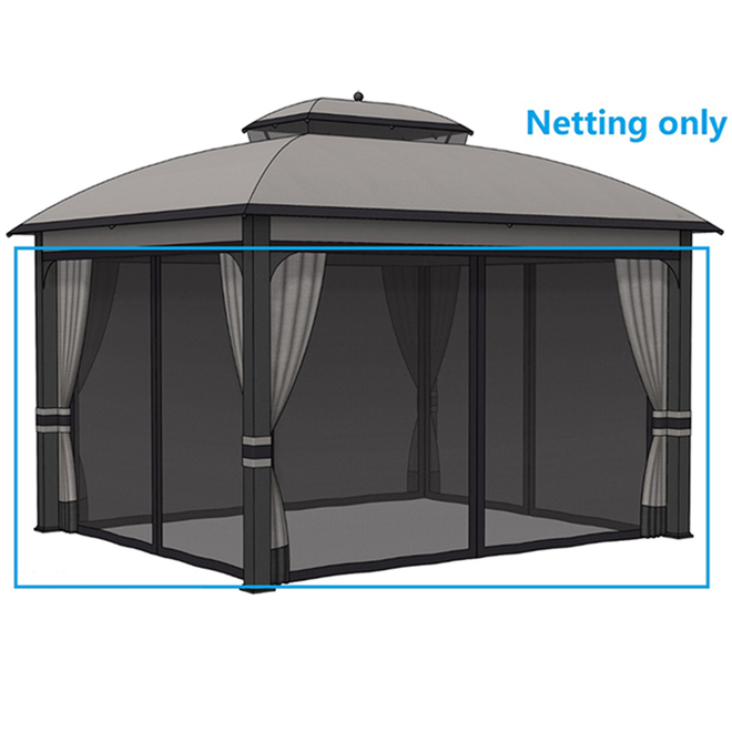 Style Selections Black Insect Netting for 10-ft x 12-ft Gazebo